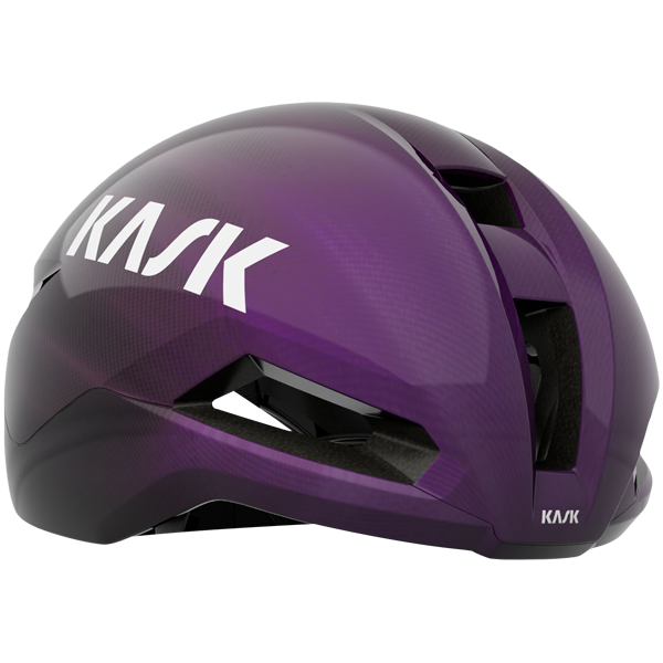 Kask Nirvana aerodynamic cycling helmet in ultraviolet purple with ventilation ports
