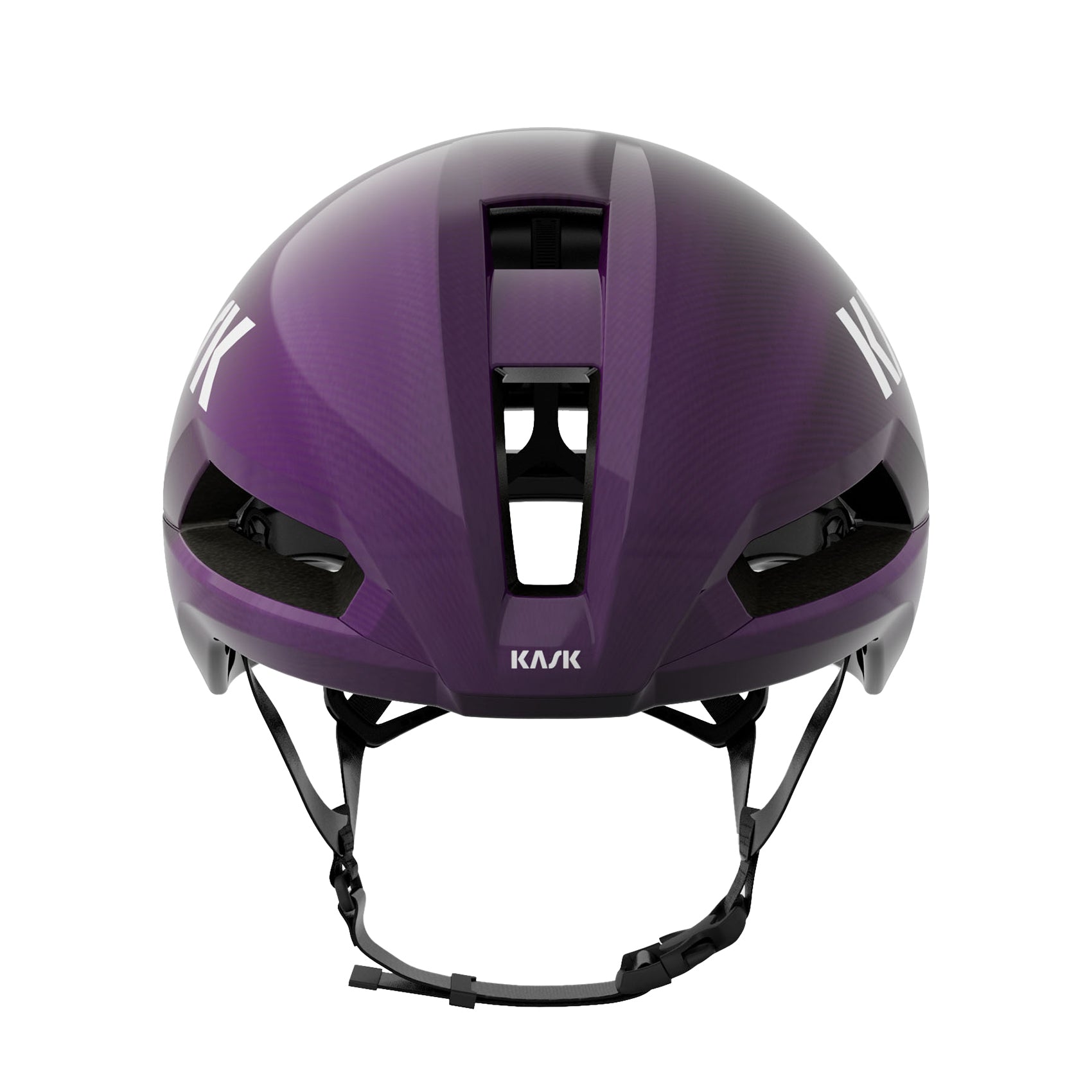 Kask Nirvana helmet in ultraviolet purple color shown from front angle with clean white background