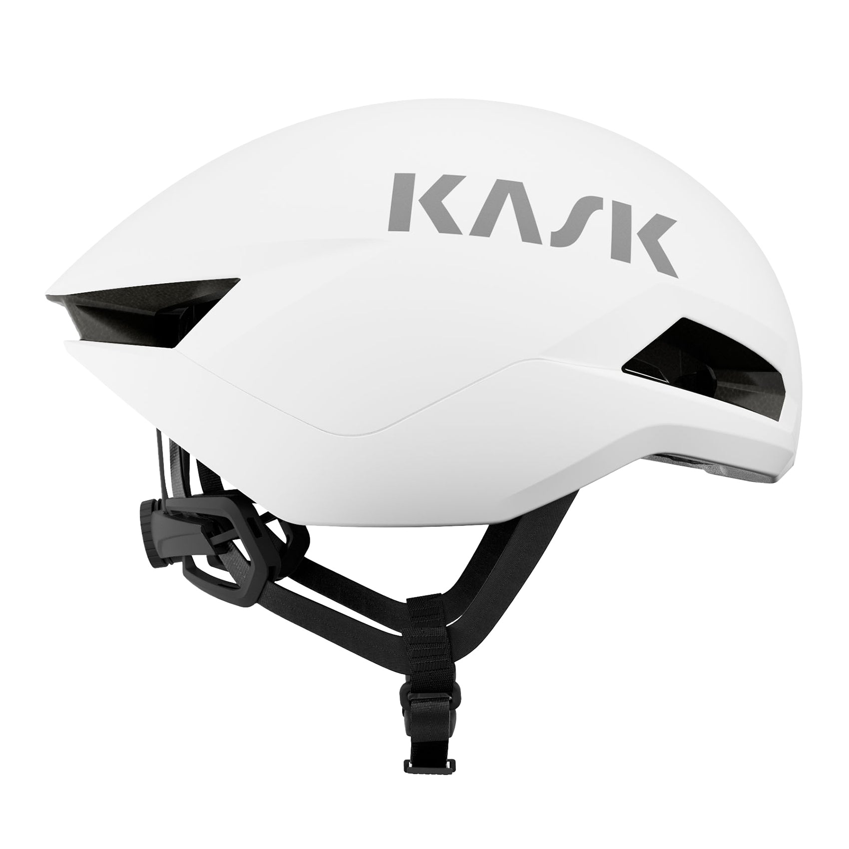 KASK Nirvana aerodynamic cycling helmet in white matt finish with ventilation vents