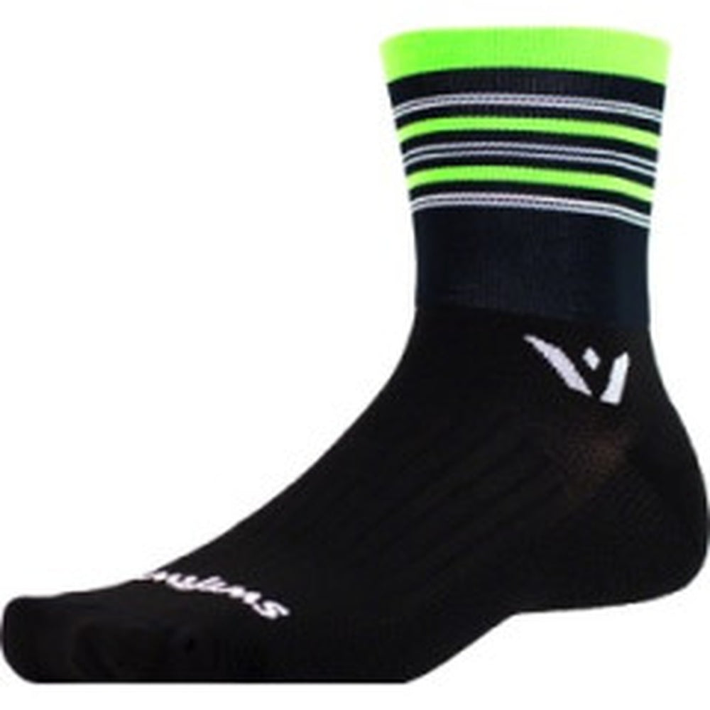 Swiftwick Aspire Four Socks - Black/Green