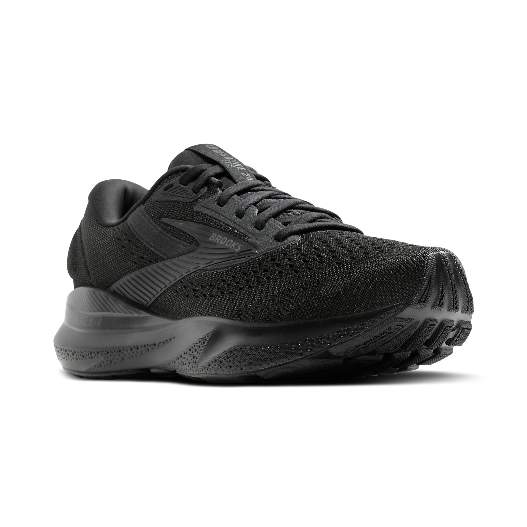 Brooks Adrenaline GTS 24 men's running shoe in black colorway