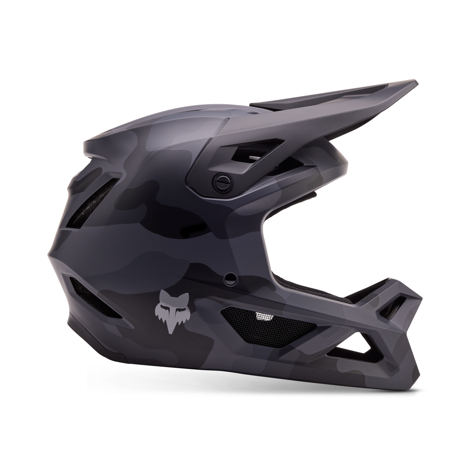 Fox Racing Youth Rampage Mountain Bike Helmet in Cascade Camo gray black camouflage pattern