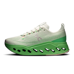 On Cloudsurfer Max women's running shoe in mint green with distinctive cloud sole