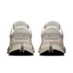On Cloudrunner 2 women's running shoes in silver and mauve colorway, rear view