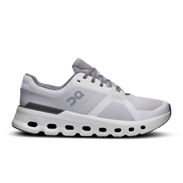 On Cloudrunner 2 men's running shoe in frost gray and white colorway