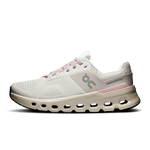 On Cloudrunner 2 women's running shoe in silver with mauve pink accents