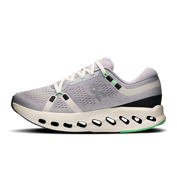 On Cloudsurfer 2 women's running shoe in lilac gray with ivory sole