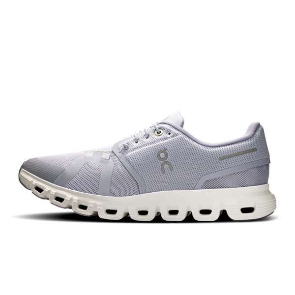 On Cloud 6 running shoe in nimbus gray with white CloudTec sole