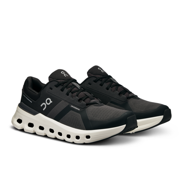 On Cloudrunner 2 men's running shoes in black with white sole