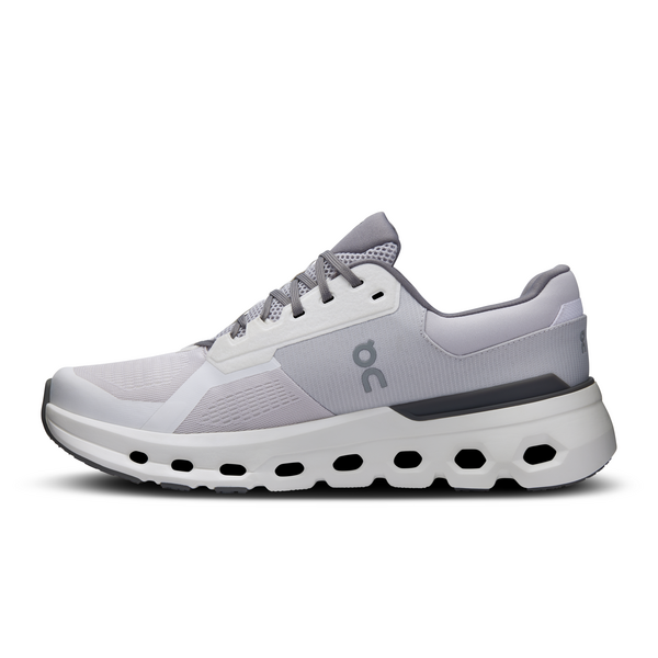 On Cloudrunner 2 men's running shoe in frost gray and white colorway