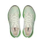 On Cloudsurfer Max women's running shoes in mineral/honeydew colorway from above
