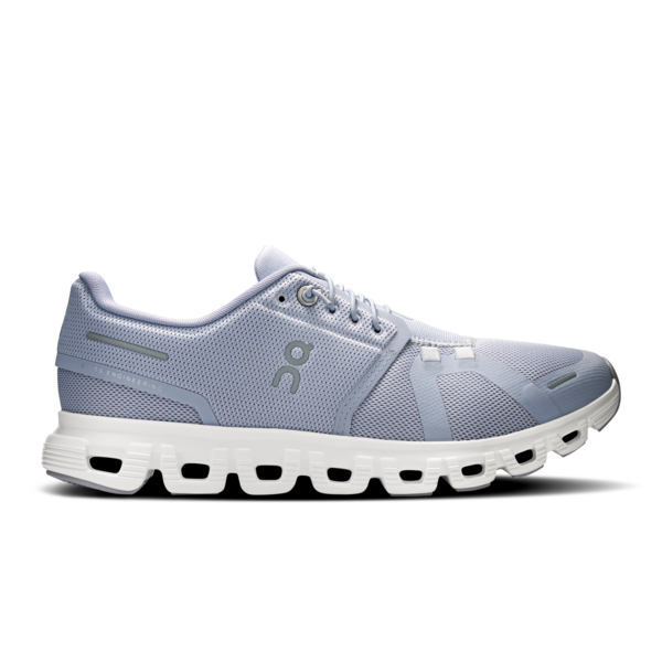 On Cloud 6 women's running shoe in nimbus gray with white CloudTec sole
