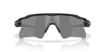 Oakley Radar EV Heater sunglasses front view with matte black frame and Prizm Black polarized shield lens