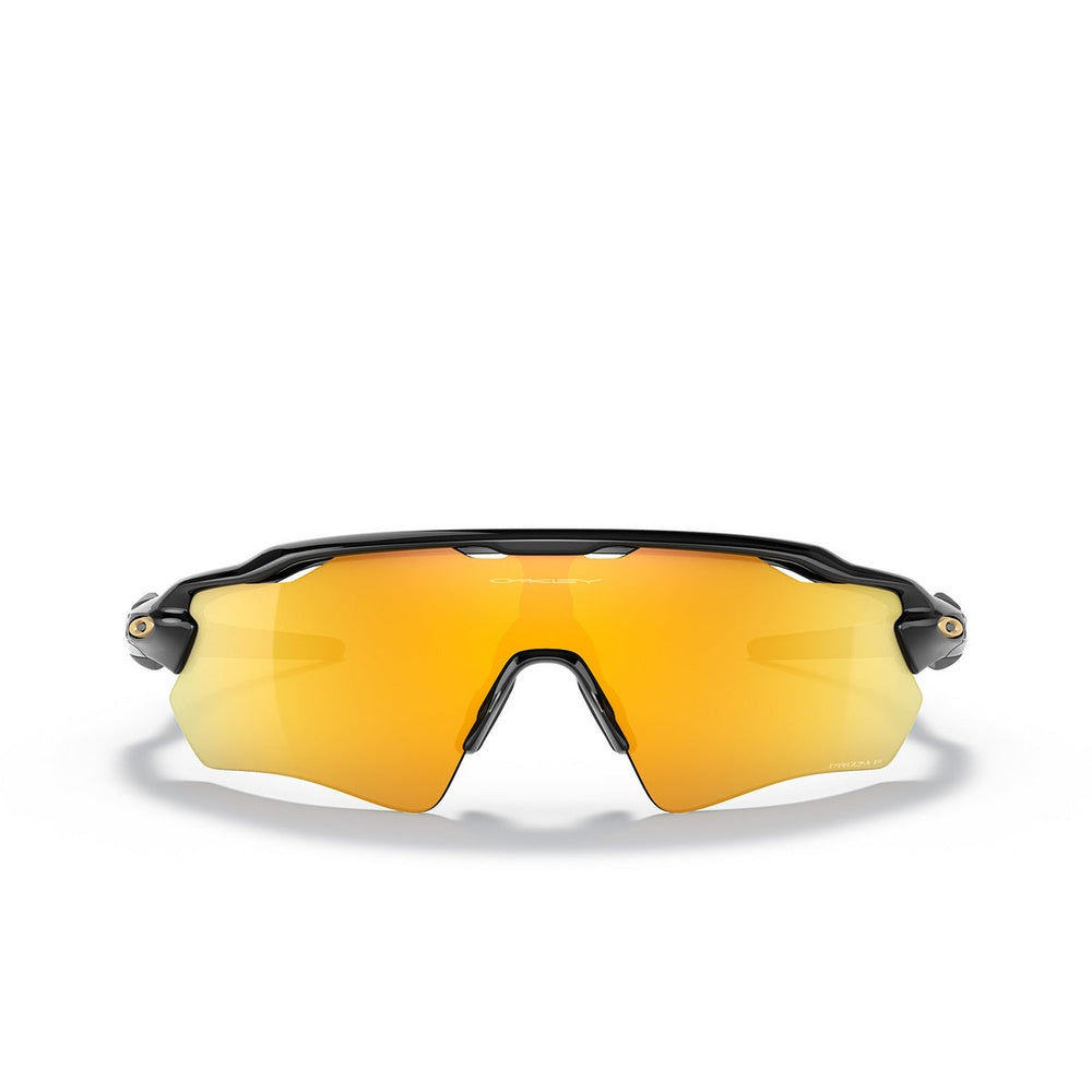 Oakley Radar EV Path sunglasses with polished black frame and gold Prizm 24K polarized lenses