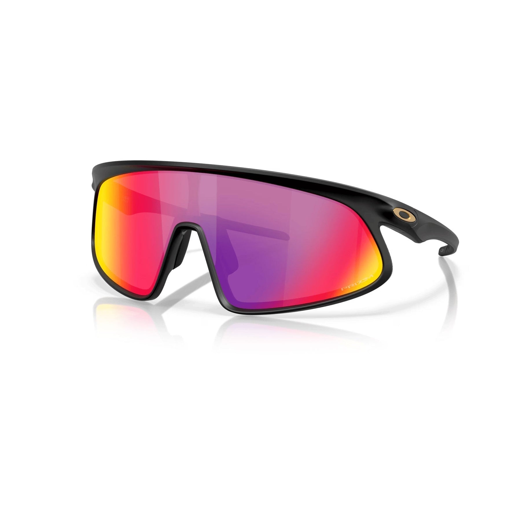 Oakley RSLV sunglasses in matte carbon with colorful mirrored lenses