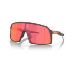 Oakley Sutro sunglasses with matte grenache frame and orange-red prizm trail torch lenses