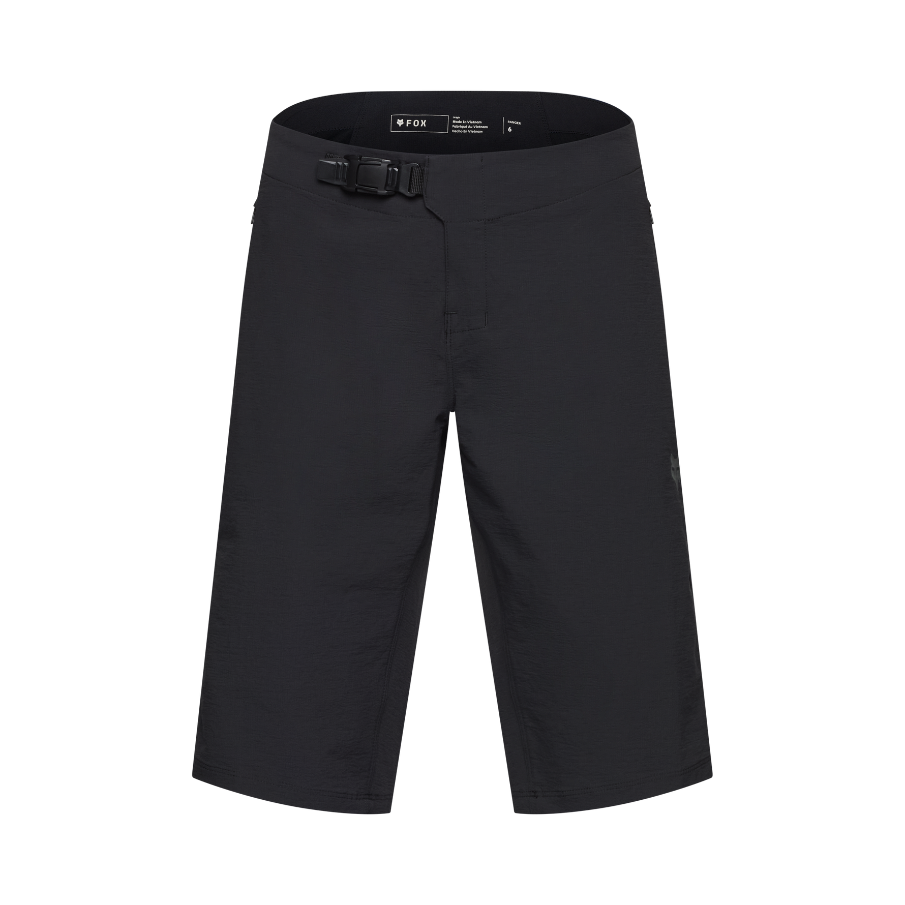 Fox Racing Men's Ranger Short in black with belt and zippered pocket
