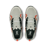 On Cloudhorizon running shoes in aloe and frost colorway with orange details