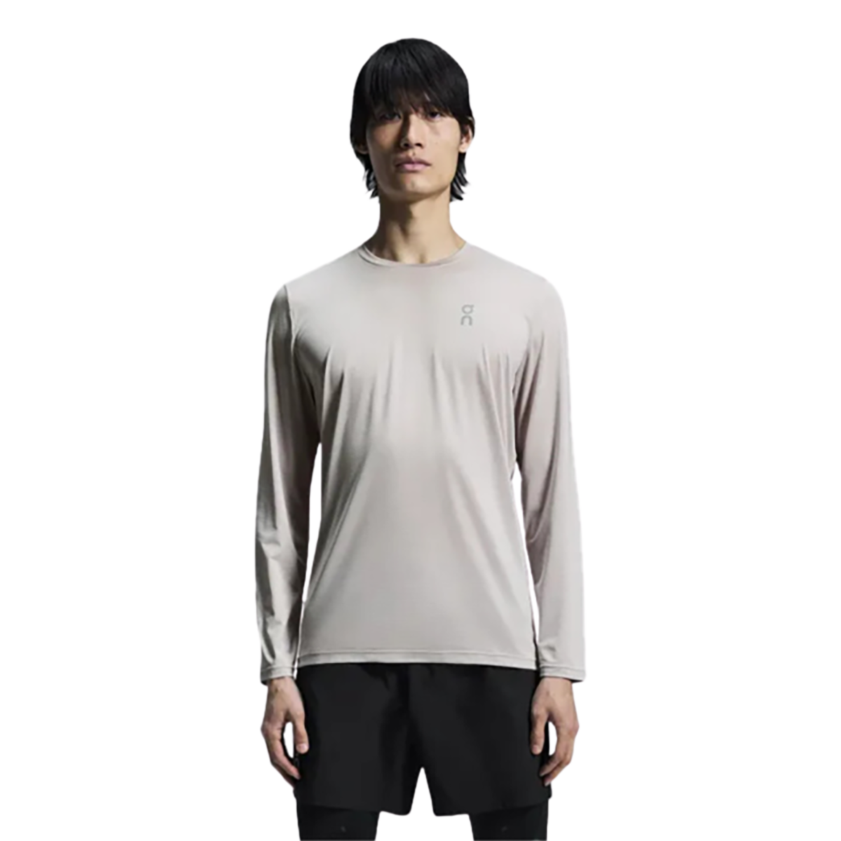 On Core Long-T Men's long sleeve athletic shirt in fade color on model