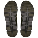 On Cloud 6 men's running shoes sole view in olive and eclipse colorway