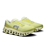 On Cloudmonster 3 running shoes in limelight green with distinctive perforated sole