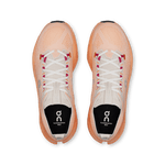 On Cloudsurfer Max men's running shoes in pearl and tangerine colorway