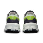 On Cloudvista 2 running shoes rear view showing lime green heel with navy accents