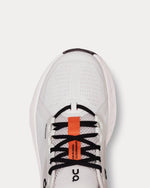 On Cloudrunner 2 running shoe in white with orange lacing system details