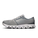 On Cloud X 4 men's running shoe in alloy gray with white CloudTec sole
