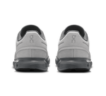 On Cloud 6 men's running shoes in Wolf Rock gray colorway, rear view pair
