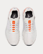 On Cloudswift 3 men's running shoes in ivory white with orange flame accents