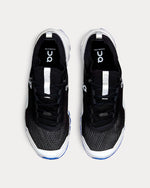 On Cloudultra men's running shoes in black and white, top-down view pair