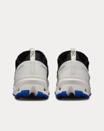 On Cloudultra men's running shoes in black and white, rear view showing Helion midsole