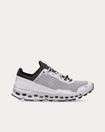On Cloudultra men's trail running shoe in Glacier Frost gray and white colorway
