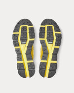 On Cloudultra men's running shoe outsole view showing yellow Cloudtec midsole and gray rubber tread