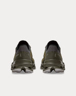 On Cloudultra men's running shoes in olive green shown from rear view pair