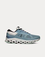On Cloudstratus 3 running shoe in wash/metal colorway with distinctive cloud sole