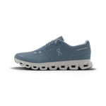 On Cloud 6 running shoe in chambray blue with white sole