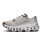 On Cloudmonster 3 running shoe in ivory and tin colorway with signature CloudTec sole