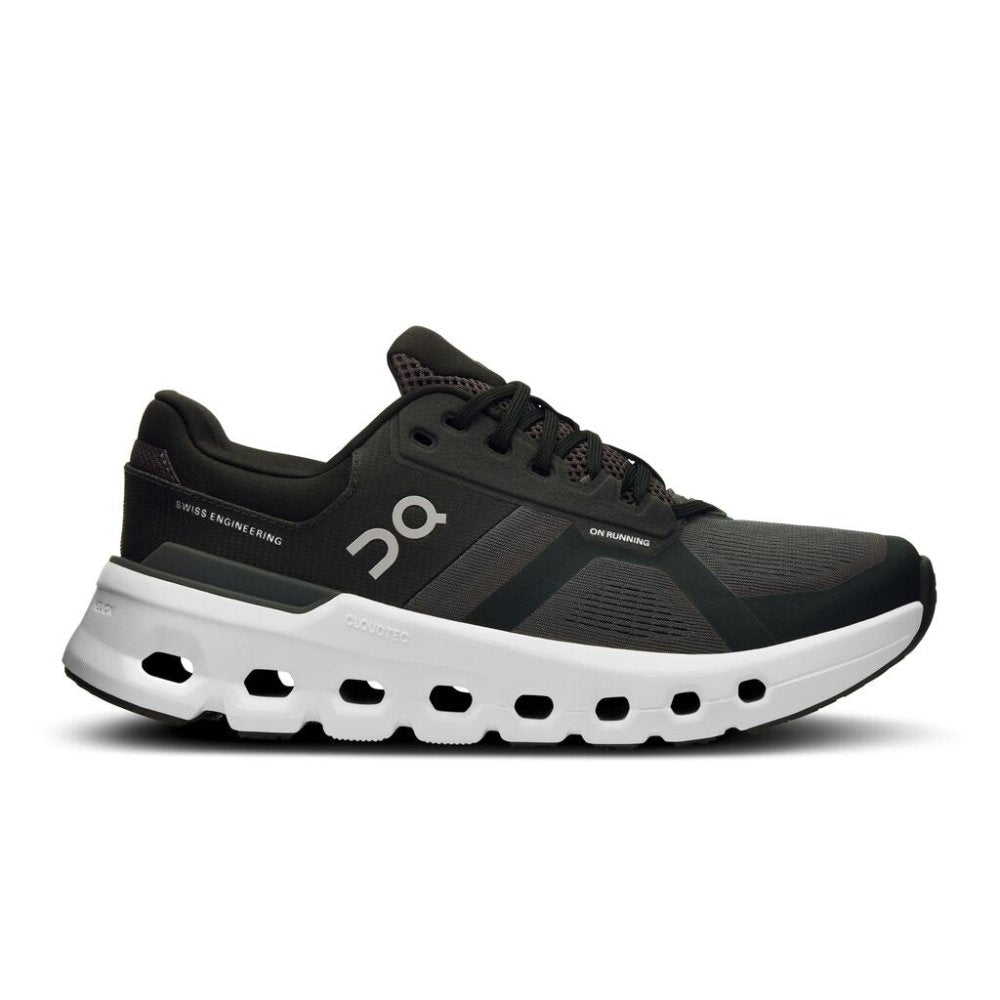 On Cloudrunner 2 women's running shoe in eclipse gray and black colorway