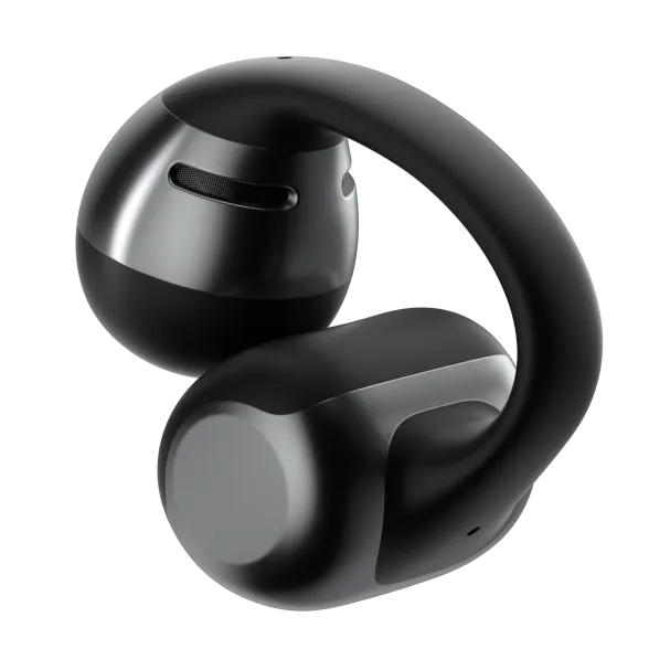 Shokz OpenDots ONE wireless earbuds in black with ear hook design