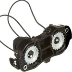 Black Sidi Shot Tiger bicycle shoe closure system with dual dial mechanisms