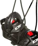 Black Sidi cycling shoes with Tecno-3 Push system closure and red accents