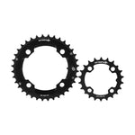 Origin8 Thruster double chainring set, 36T and 22T, black anodized aluminum