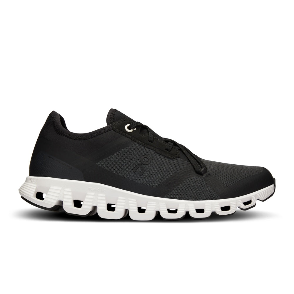 On Cloud X 3 black running shoes with white CloudTec sole