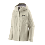 Patagonia Women's Torrentshell 3L Jacket in Birch White, standalone product flat shot