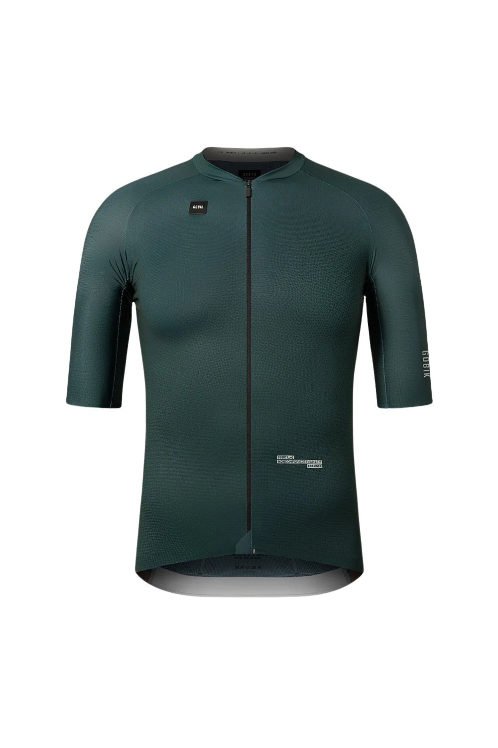 Gobik Infinity short sleeve cycling jersey in bunker green with full zip