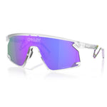 Oakley BXTR METAL sunglasses with clear frame and purple Prizm Violet lenses