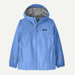 Patagonia Torrentshell 3L Rain Jacket in blue with hood and reflective stripe