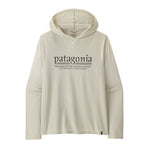 Patagonia Capilene Cool Daily Hoody in Dyno White with Hut Tripper graphic print